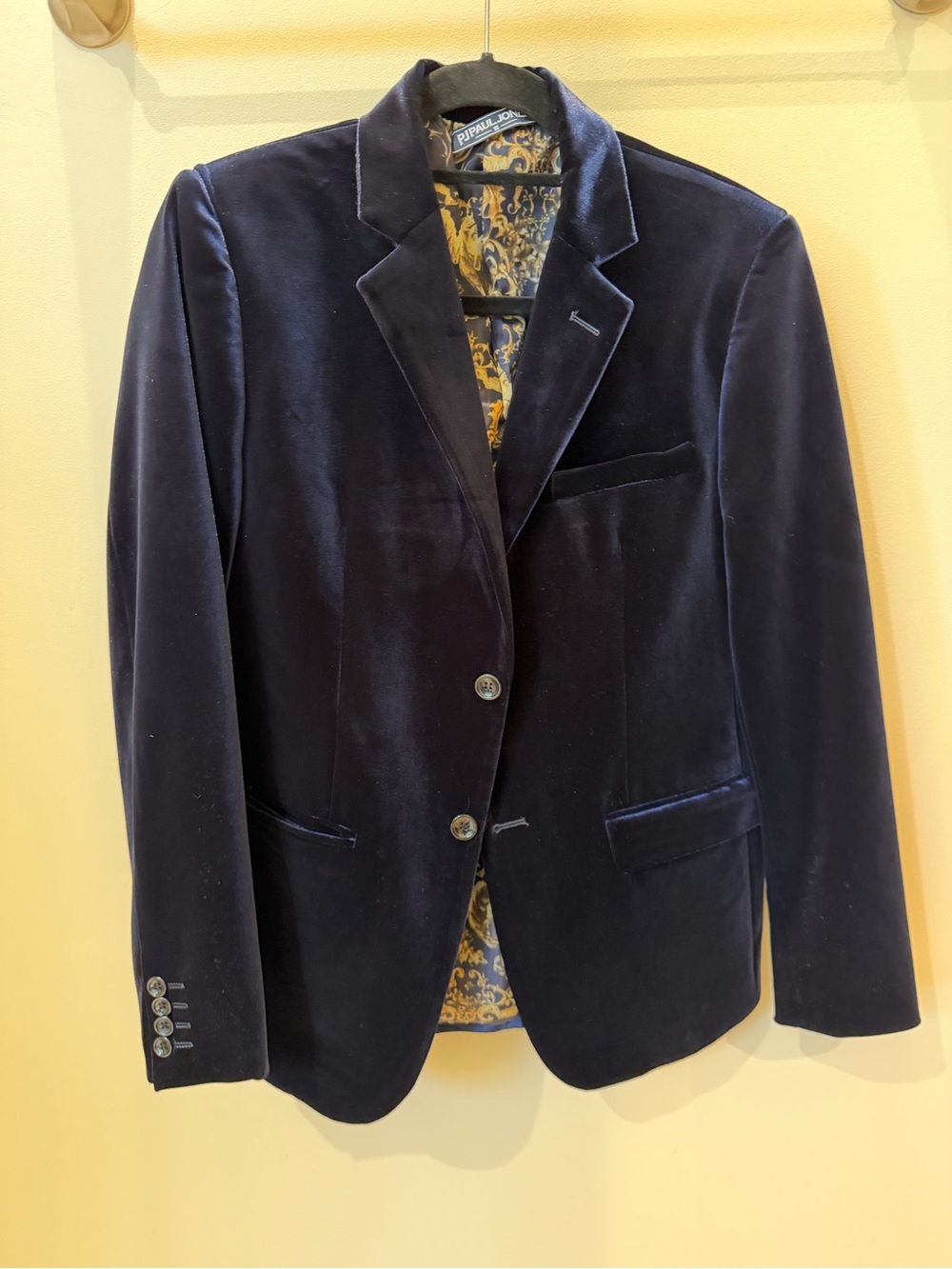 Navy Velvet Sport Coat Blazer